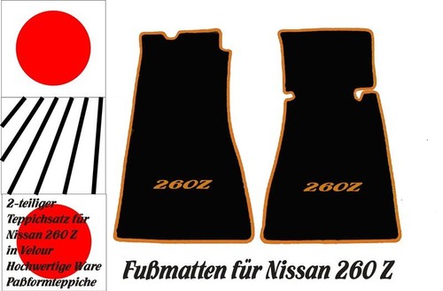 Fußmatten für datsun 260z - fußmatten,
